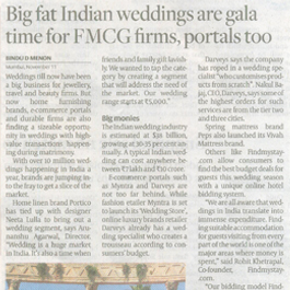 Hindu Business Line-Wedding on Darveys