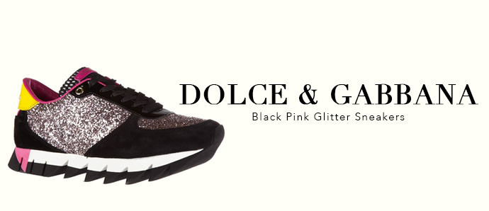 Black glitter sneakers