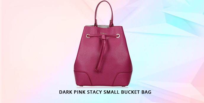 Furla Dark Pink Stacy Small Bucket Bag | Darveys