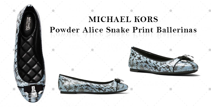 Michael Kors | Powder Alice Snake Print Ballerinas