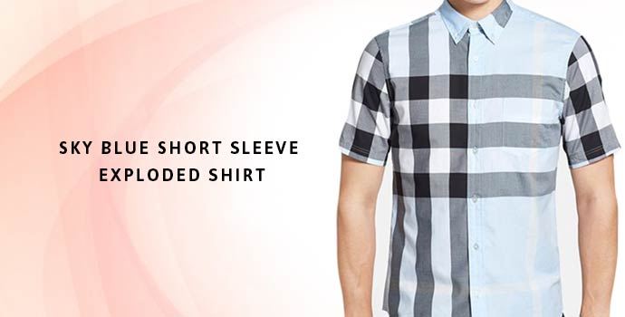 Burberry shirts: sky blue