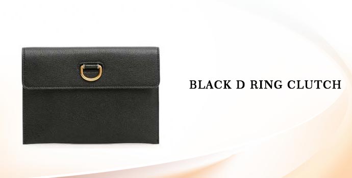 Burberry Black D Ring Clutch