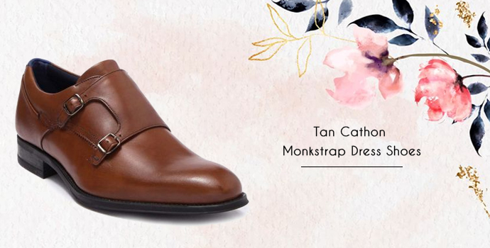 Ted Baker Tan Cathon Monkstrap Dress Shoes