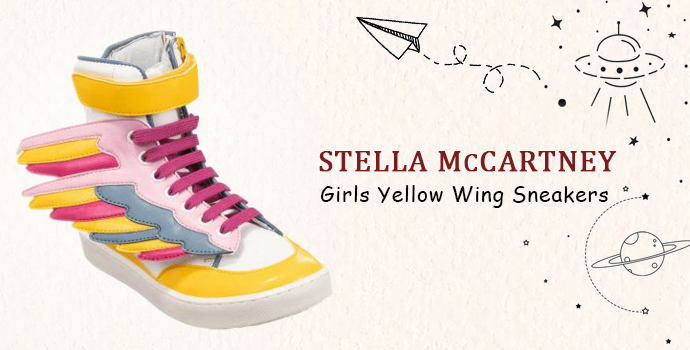 Stella McCartney Kids Girls Yellow Wing Sneakers