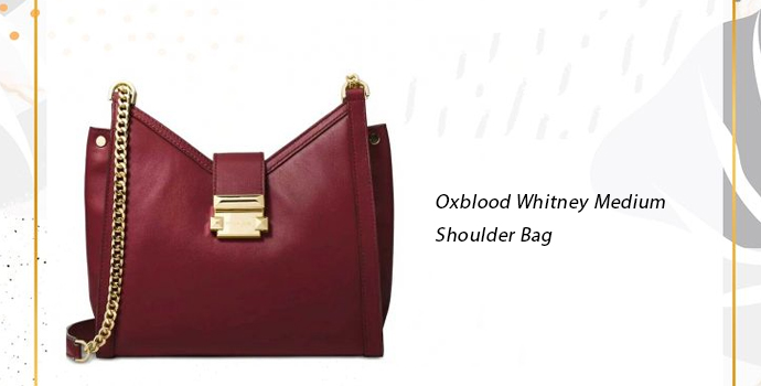 Michael Kors Oxblood Whitney Medium Shoulder Bag