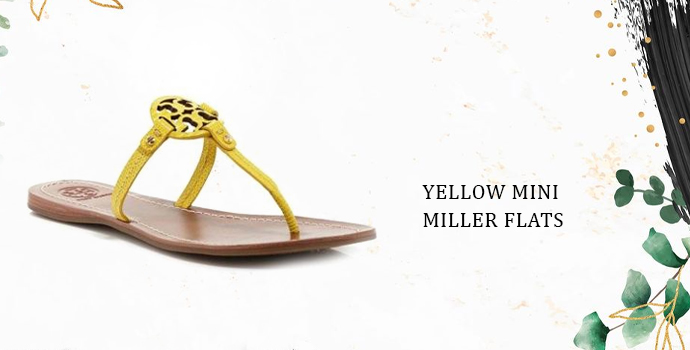 Tory Burch Yellow Mini Miller Flats