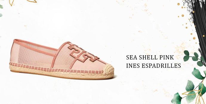 TORY BURCH Sea Shell Pink Ines Espadrilles