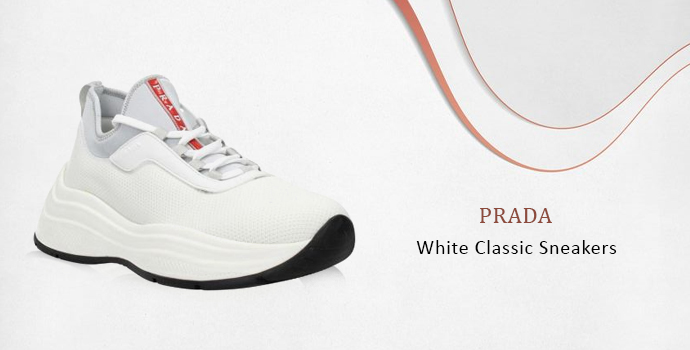 Prada White Classic Sneakers