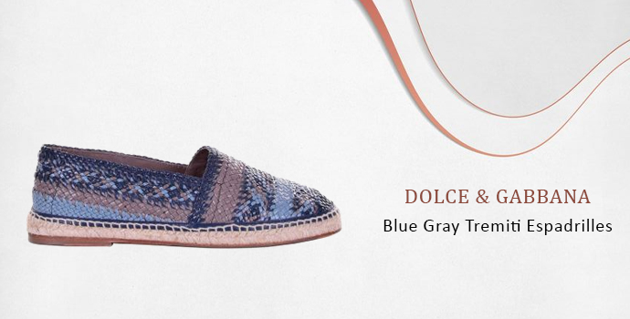 Dolce & Gabbana Blue Gray Tremiti Espadrilles