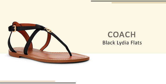 Coach Black Lydia Flats