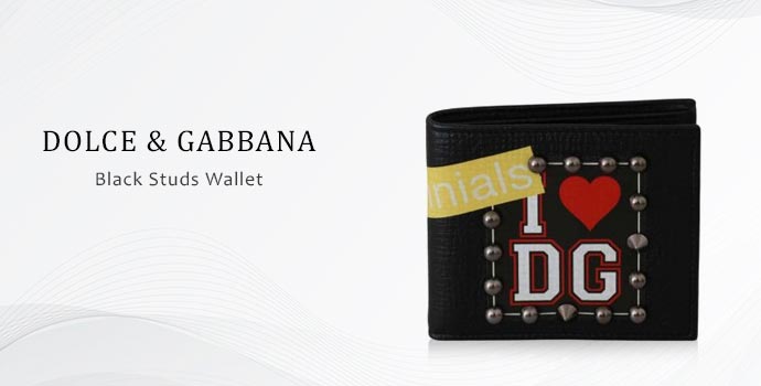 Black studs wallet by Dolce & Gabbana