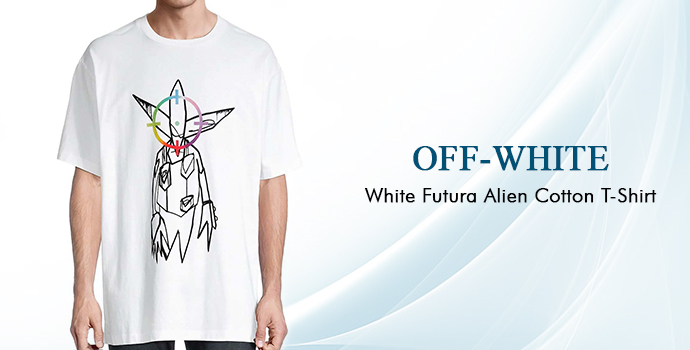 Off White White Futura Alien Cotton T-shirt