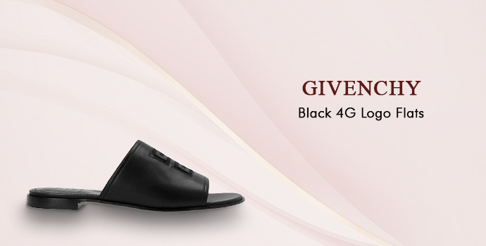 Givenchy Black 4G Logo Flats