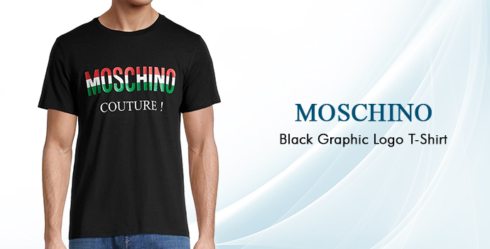 Moschino Black Graphic Logo T-shirt