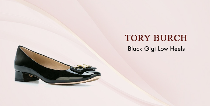 Tory Burch black Gigi low heels 