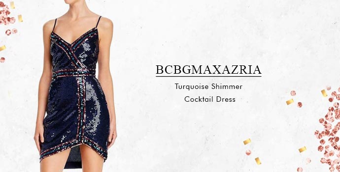 BCBGMaxazria Turquoise Shimmer Cocktail dress