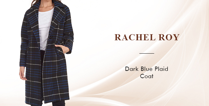 Rachel Roy
Dark Blue Plaid Coat