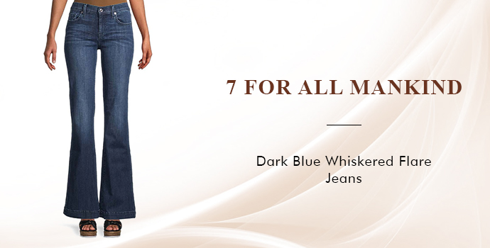 7 For All Mankind
Dark Blue Whiskered Flare Jeans