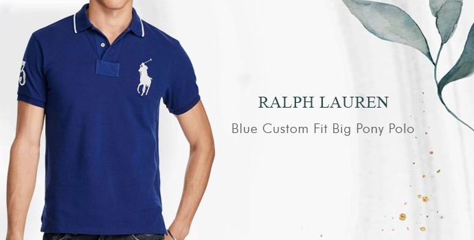 Ralph Lauren
Blue Custom Fit Big Pony Polo
