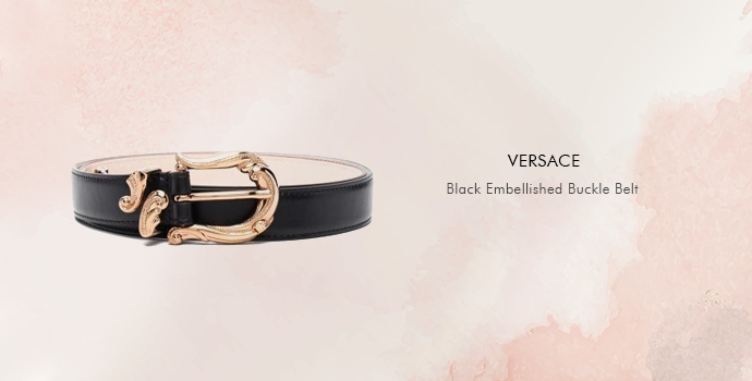 Versace
Black Embellished Buckle Belt