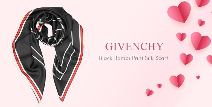 Givenchy
Black Bambi Print Scarf