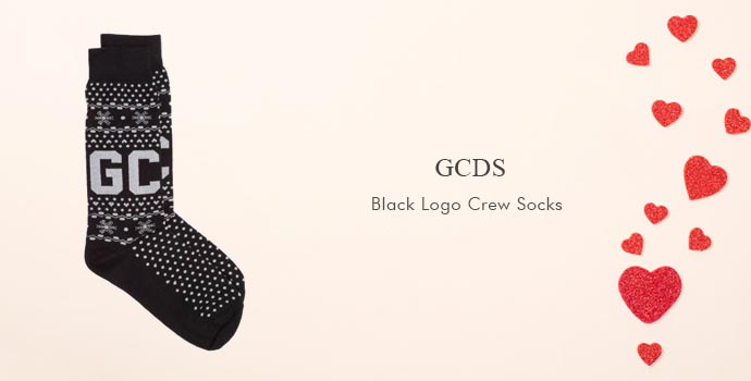 GCDS 
Black Logo Crew Socks