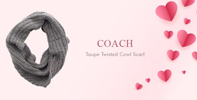 Coach
Taupe Twisted Cowl Scarf