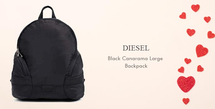 Diesel 
Black Canarama Large Backpack