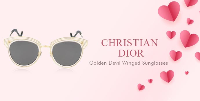Christian Dior
Golden Devil Winged Sunglasses