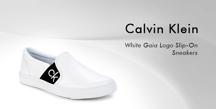Calvin Klein
white Gaia logo slip-on sneakers