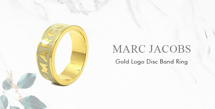 Marc Jacobs
Gold Logo Disc Band Ring