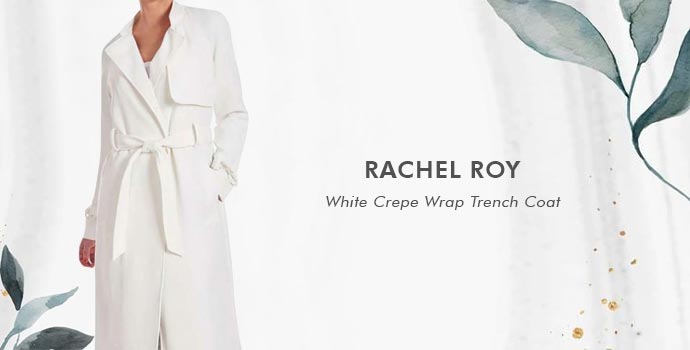 Rachel Roy
White Crepe Wrap Trench Coat