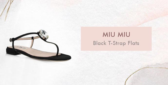 Miu Miu
Black T-Strap Flats