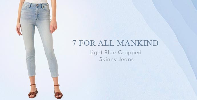 7 For All Mankind
Light Blue Cropped Skinny Jeans