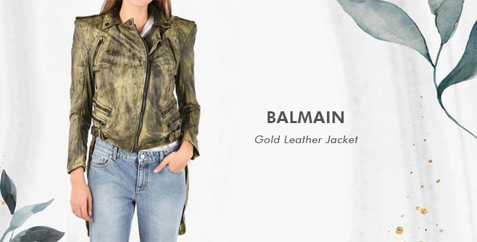 Balmain
Gold Leather Jacket