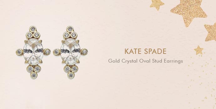 Kate Spade
Gold Crystal Oval Stud Earrings