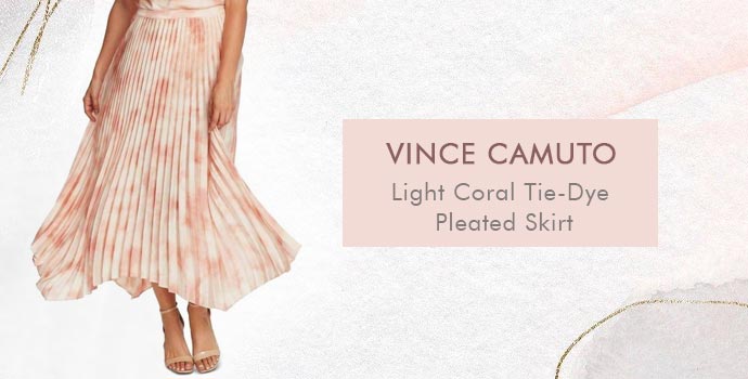 Vince Camuto
Light Coral Tie Dye Pleated Skirt