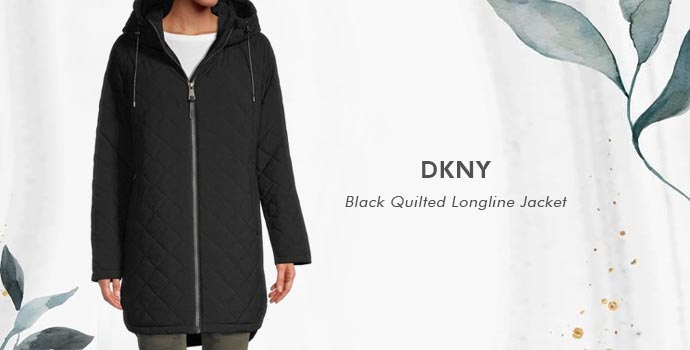 DKNY
Black Quilted Longline Jacket