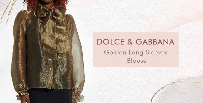 Dolce & Gabbana
Golden Long Sleeves Blouse