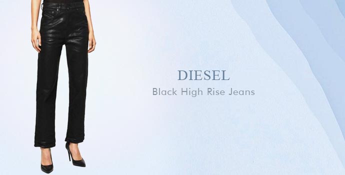 Diesel 
Black High Rise Jeans