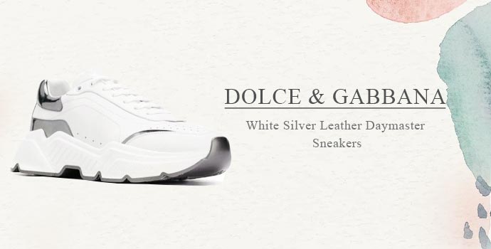 Dolce & Gabbana
White Silver Leather Daymaster Sneakers