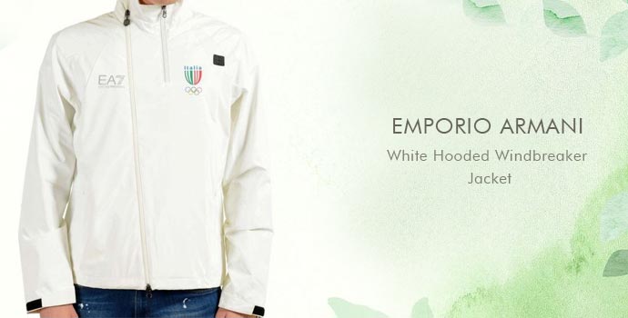 Emporio Armani
White Hooded Windbreaker Jacket