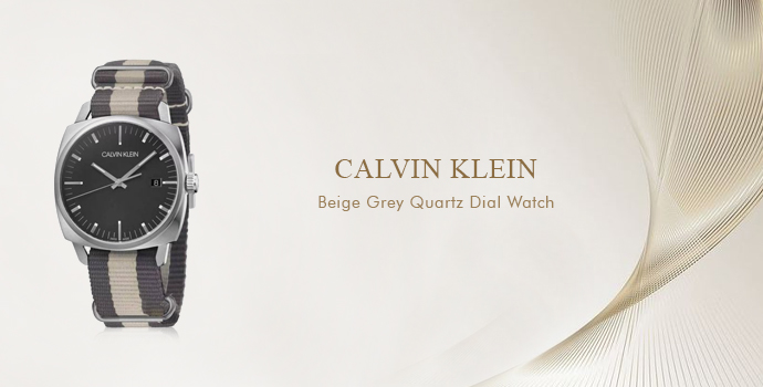 Calvin Klein
Beige Grey Quartz Dial Watch