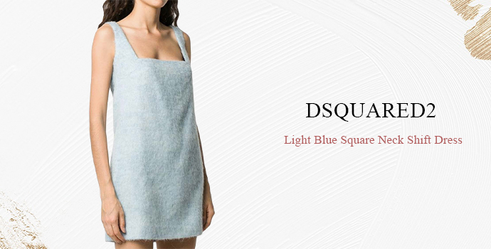 dsquared2
light blue square neck shift dress