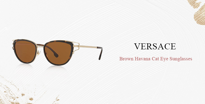 Versace
Brown Havana Cat Eye Sunglasses