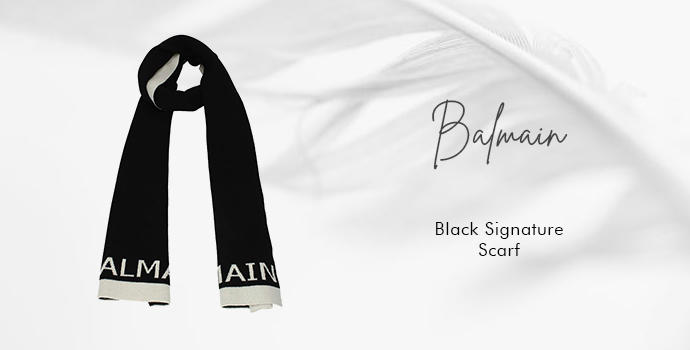Balmain
Black Signature Scarf
