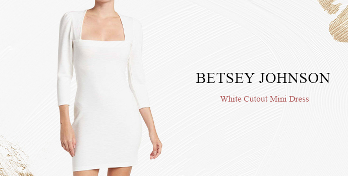 betsey johnson
white cutout mini dress