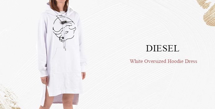 Diesel
White Oversized hoodie dress