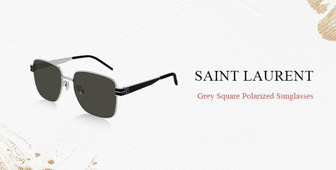 Saint Laurent
Grey Square Polarized Sunglasses