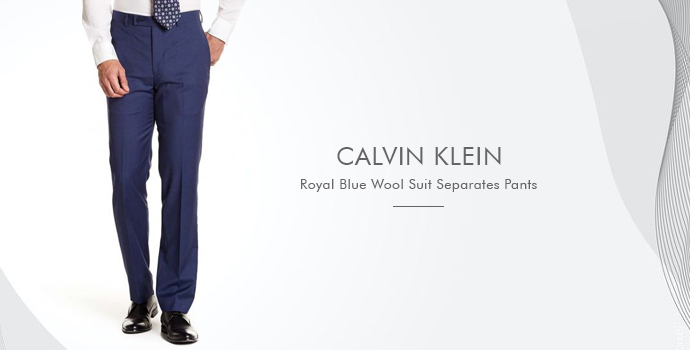 Calvin Klein Royal Blue Wool Suit Separates Pants